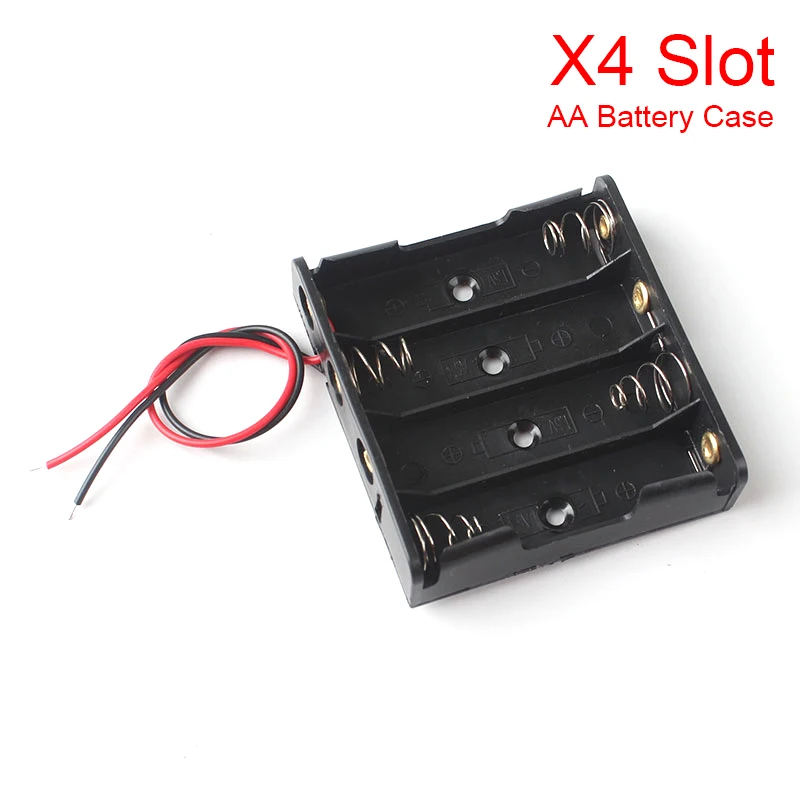Battery Case with Lead Wire 1 AA Battery Storage Box