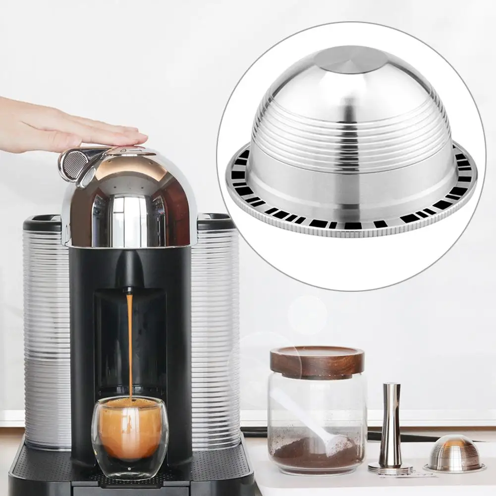 

Metal Refillable Reusable Making Coffee Pod Capsule Replacement for Vertuoline