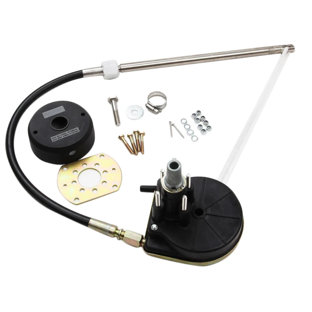 Boat Steering Cable - Replacement Marine Motor Mechanical Outboard Steering Cable 12FT with Accessories