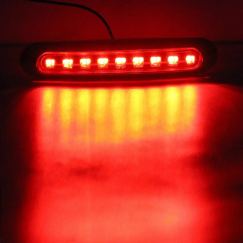 Fuleem 4 шт. 9 светодиодный Хромированный Светодиодный фонарь с красными боковыми маркерами для грузовика, прицепа, габаритный светильник 10-30 в, водонепроницаемый
