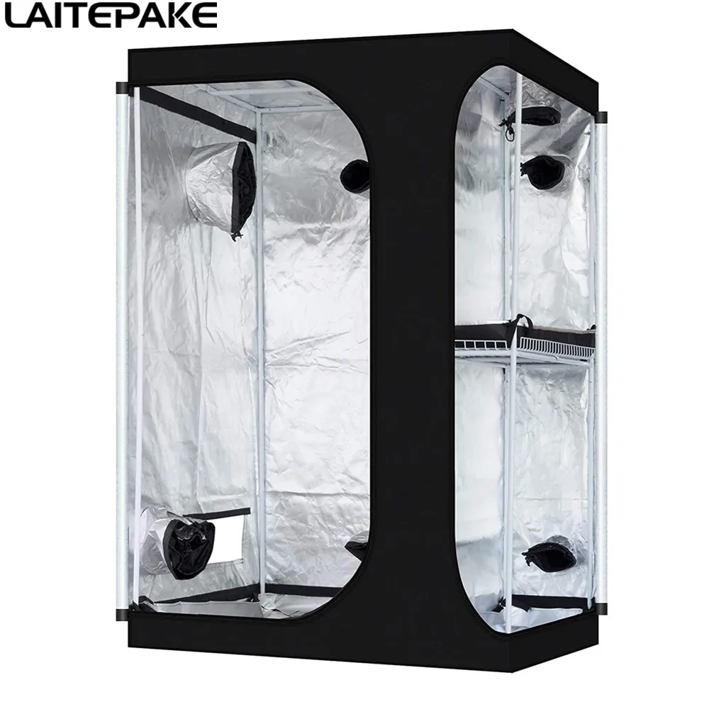 

90x60x135cm Two-in-One Grow Tent Polyester Film Hydroponic Planting Tent With Floor Tray Suitable For Indoor Plant Grow Box