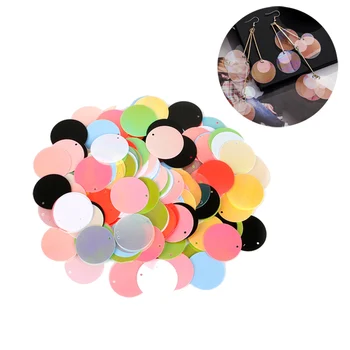 

WIWI 12-25mm Shine Round Colorful Pendant Base For Jewelry Making DIY Earrings Findings Handmade Crafts Accessories Wholesale