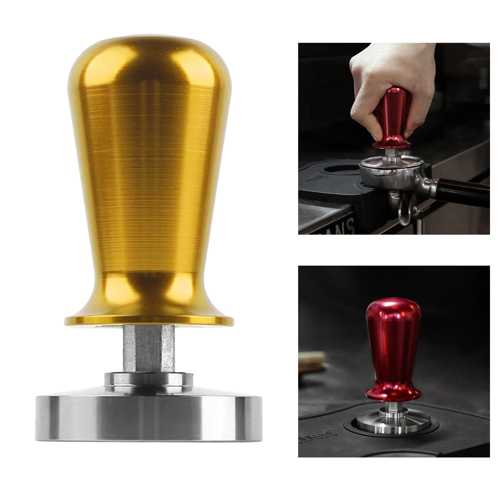 Professional 58mm Stainless Steel Coffee Tamper Kitchen Pressure Espresso Mat Coffee Hammer Espresso Powder Flat Press