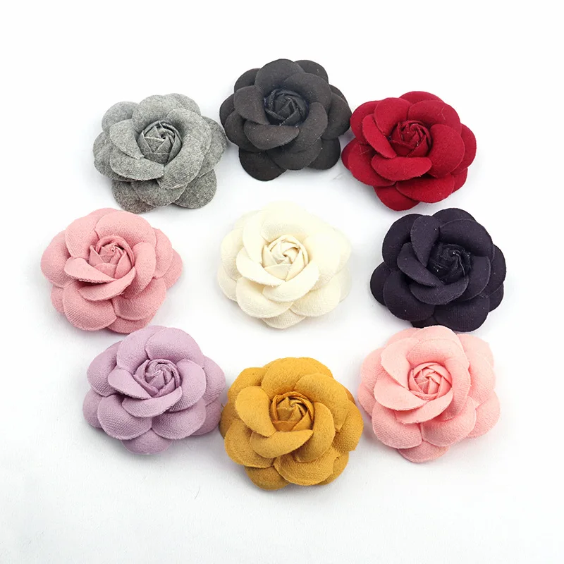 5PCS /33 Colors Mini Chiffon Fabric Flower For Wedding Invitation Artificial Flowers For Dress Decoration