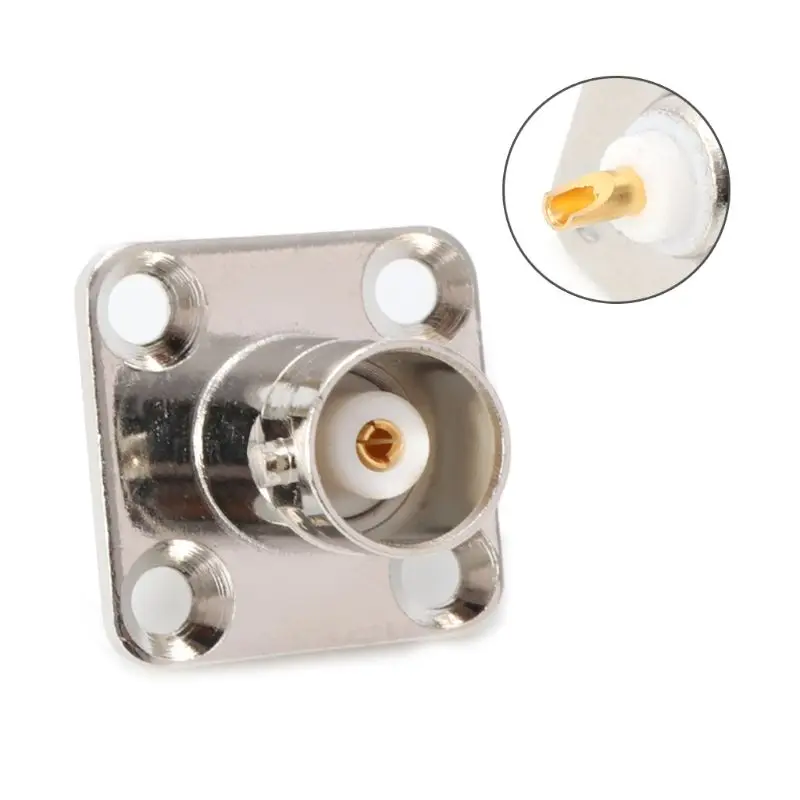 

BNC Female Jack With 4 Holes Flange Panel Chassis Mount Coaxial Solder Connector