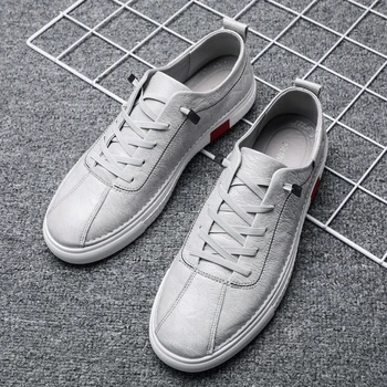 

Men Flats Shoes Footwear Young Casual Designer Hard-Wearing Casual Men Sneakers Black Brown S2807-2811 C1