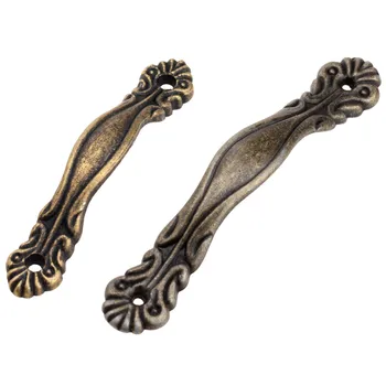 

5pcs Iron Pull Handle 65mm/81mm Antique Bronze Metal Knobs Vintage Cabinet Door Cupboard Drawer Jewelry Box Furniture Hardware
