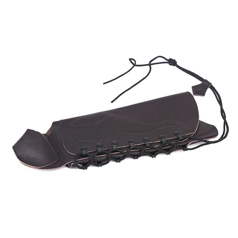 

Leather Shooting Arm Guard Archery Hunting Bow Hand Protection Glove Thick Soft