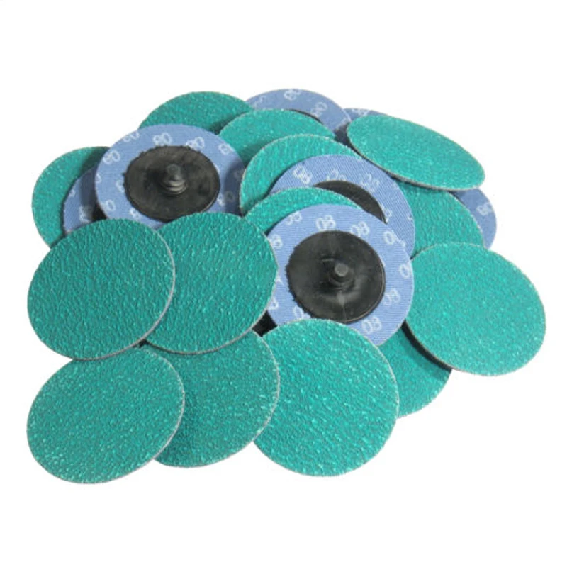 

25Pcs 2 Inch 80 Grit Green Zirconia Quick Change Roll Lock Sanding Disc High-tensile Materials