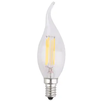 

Retro LED Filament Bulb Transparent Cover E14 4W Light stick White Lamp