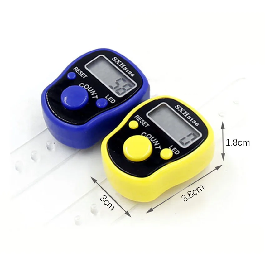 1 шт., счетчик пальцев, ЖК-дисплей, электронный цифровой счетчик, светящийся инструмент, портативные счетчики для занятий спортом, функция ночного видения
