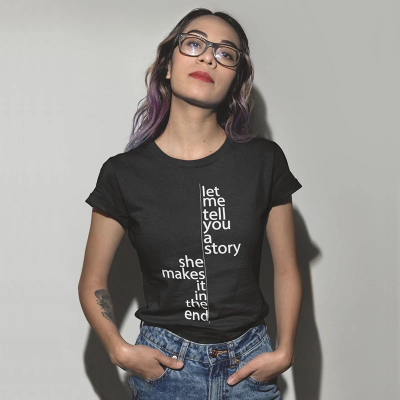 Camiseta con estampado eslogan para mujer, camisetas feministas, camisetas de AliExpress