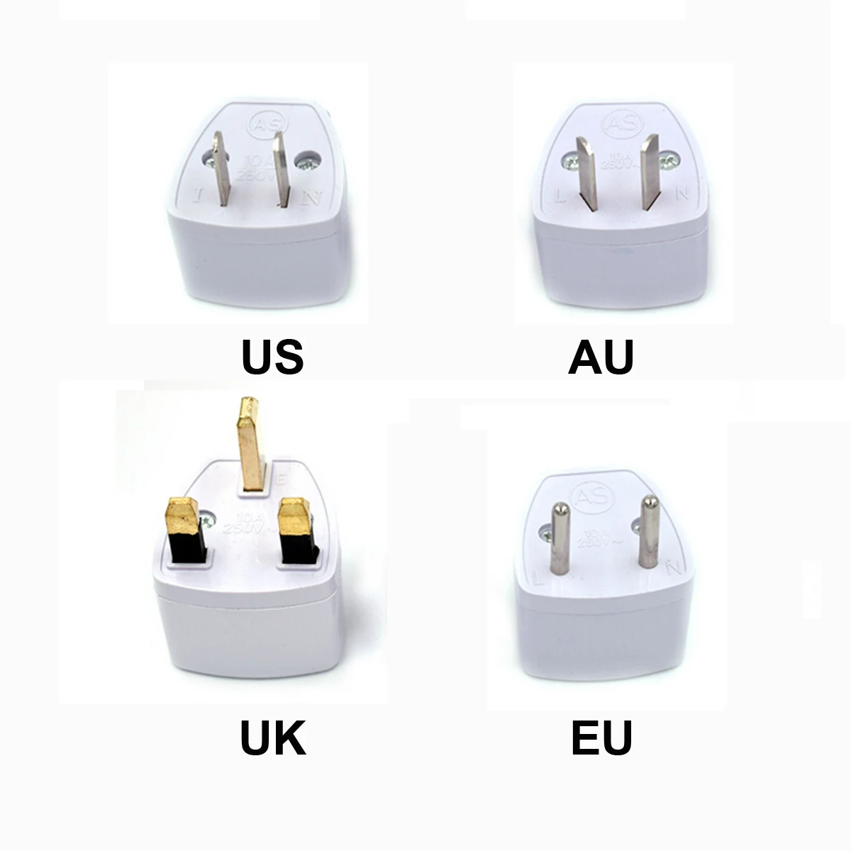 USB адаптер питания, адаптер для путешествий, США, Австралия, ЕС, Великобритания, вилка, настенный адаптер питания для путешествий, 250 В, 10 А, розетка, конвертер для Android tv box Mobile