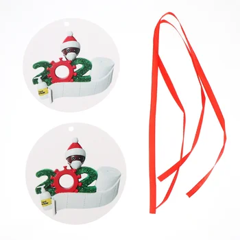 

1 Set Christmas Ornament Creative Pendant Colorful Mask Snowman Tree Pendant