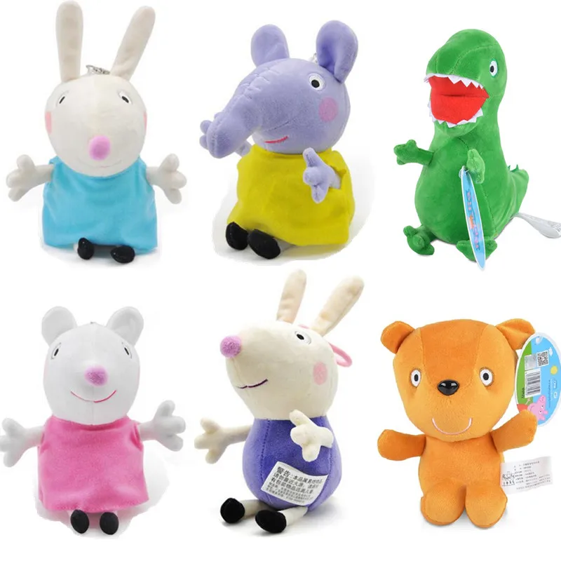 

Peppa Pig George Family friend 19cm Plush Stuffed toy Cartoon action character model toy For Kids Birthday Gift