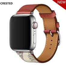 Кожаный ремешок для apple watch, ремешок herm Pulseira, apple watch 5, 4, 3, 44 мм, 40 мм, iwatch, ремешок 42 мм, 38 мм, браслет для часов correa
