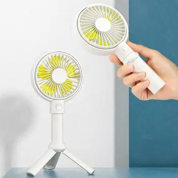 

Handhold Tripod Hands-free Desk Fan USB Rechargeable Mini Air Cooler Summer Portable Mini Fan 2000mA/3350mA