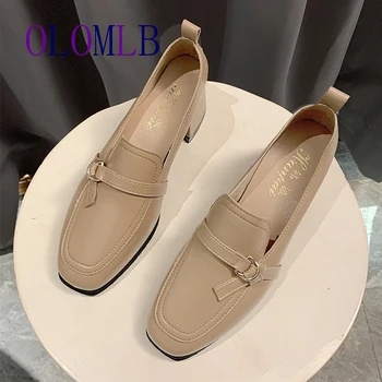 

2020 fashion new Women Pumps Shallow Color Women's Bowknot Suede Block Thick High Heels Shoes Bowtie Working Shoes A184