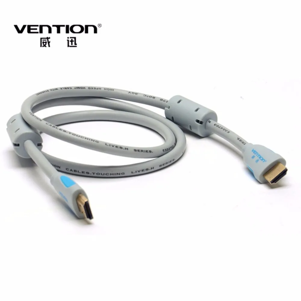 Vention HDMI кабели двойное магнитное кольцо стандартный штекер 2,0 4K 1080P Ethernet для ПК Blu-Ray DVD tv