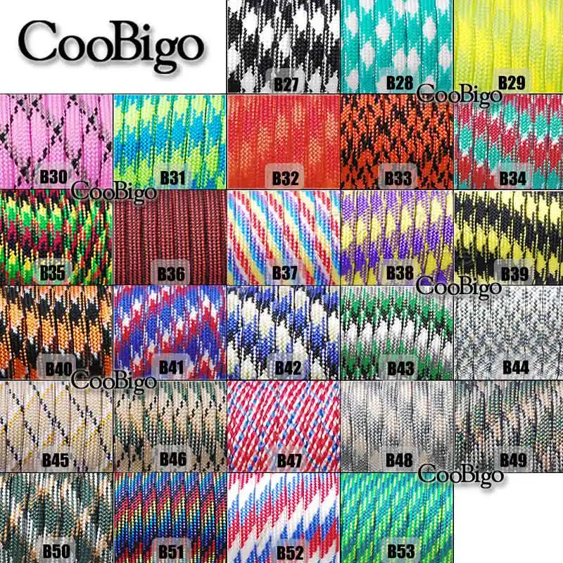 Parachute cord lanyard and paracord bracelets 1Pcs paracord 4mm for survival