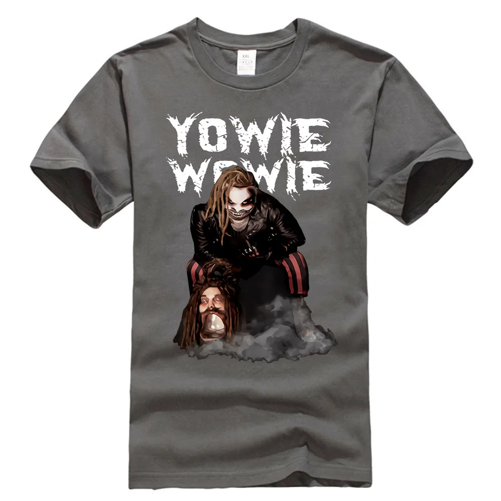 Темно-серый Bray Wyatt Yowie Wowie унисекс черная рубашка Новинка унисекс Забавные топы Футболка - Цвет: Темно-серый