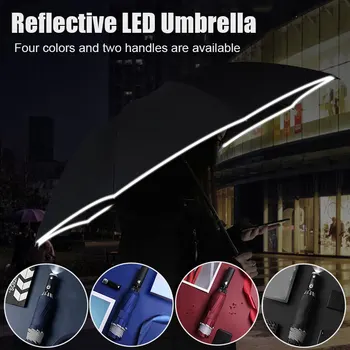 

LED Inverted with Reflective Stripe Automatic 3-Fold Umbrella Drop Shipping