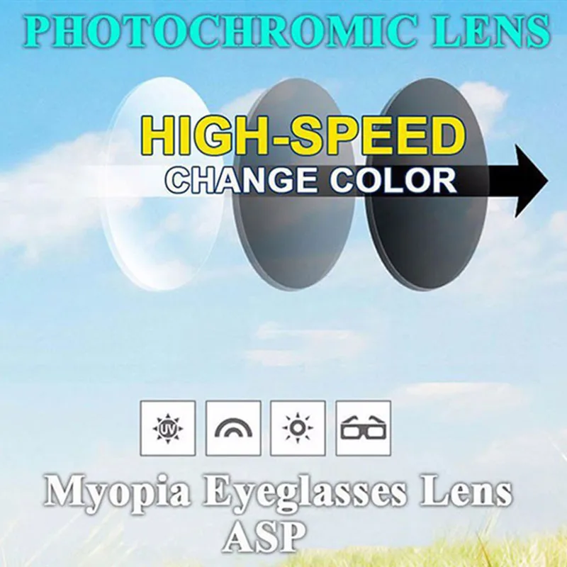 Одна версия бифокальные фотохромные серые прогрессивные линзы Мультифокальные Асферические полимерные оптические РЕЦЕПТ на очки для зрения линзы