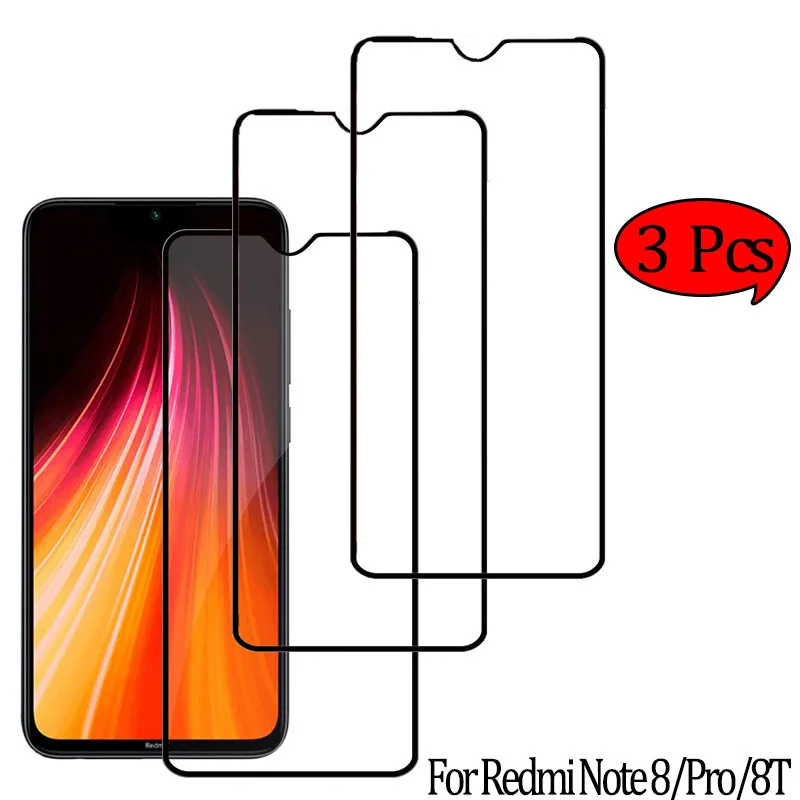 3 шт стекло для Redmi Note 8 T защита экрана Закаленное протектор Note8 8Pro Xiaomi стеклянная