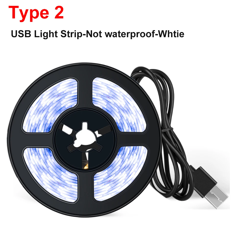 FOXGBF Motion sensor LED Night light Bed Cabinet Stairs light USB LED Strip lamp 5V For TV Backlight lighting 1M 2M 3M 4M 5M (12)