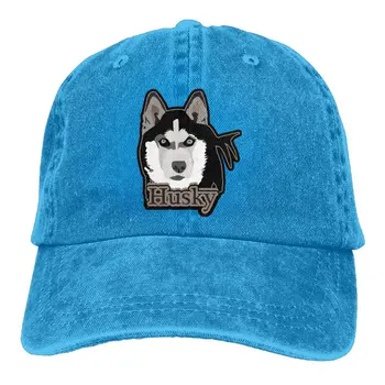 

Siberian Husky Dog Denim Hat Adjustable Unisex Dad Baseball Cap