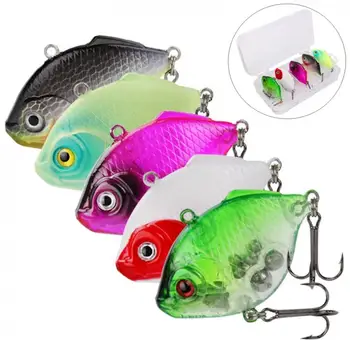 

5pcs lot 4.5cm 9g VIB Hard Bait Simulation Flatfish Tremble Sinking Fishing Lures with Box