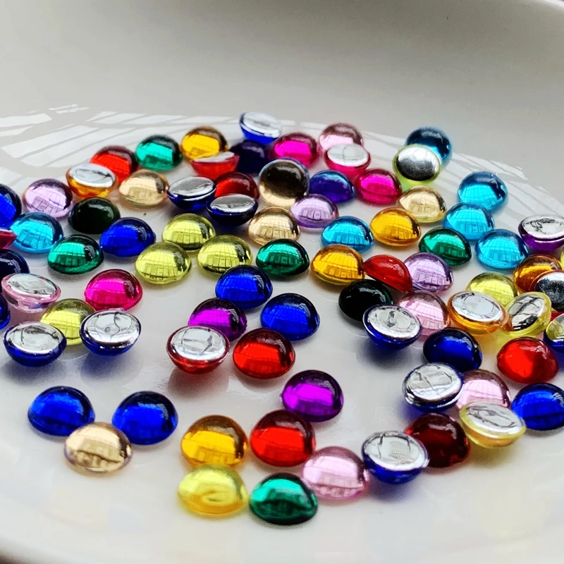 

11 colors 4mm&5mm&6mm&8mm&10mm&12mm&14mm&20mm Acrylic flat back nail art mobile phone decorative jewelry making accessories