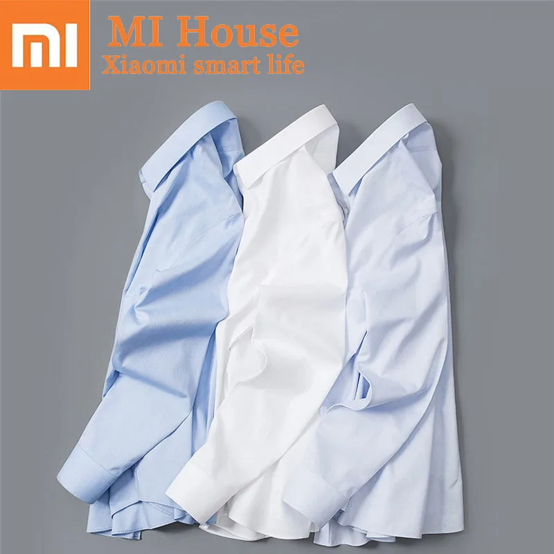 

Xiaomi 90 Fun Men Shirt Non-ironing Long Sleeve Soft Cotton Slim Fit Casual Fashion Businessman Anti-wrinkle Shirt Clothes