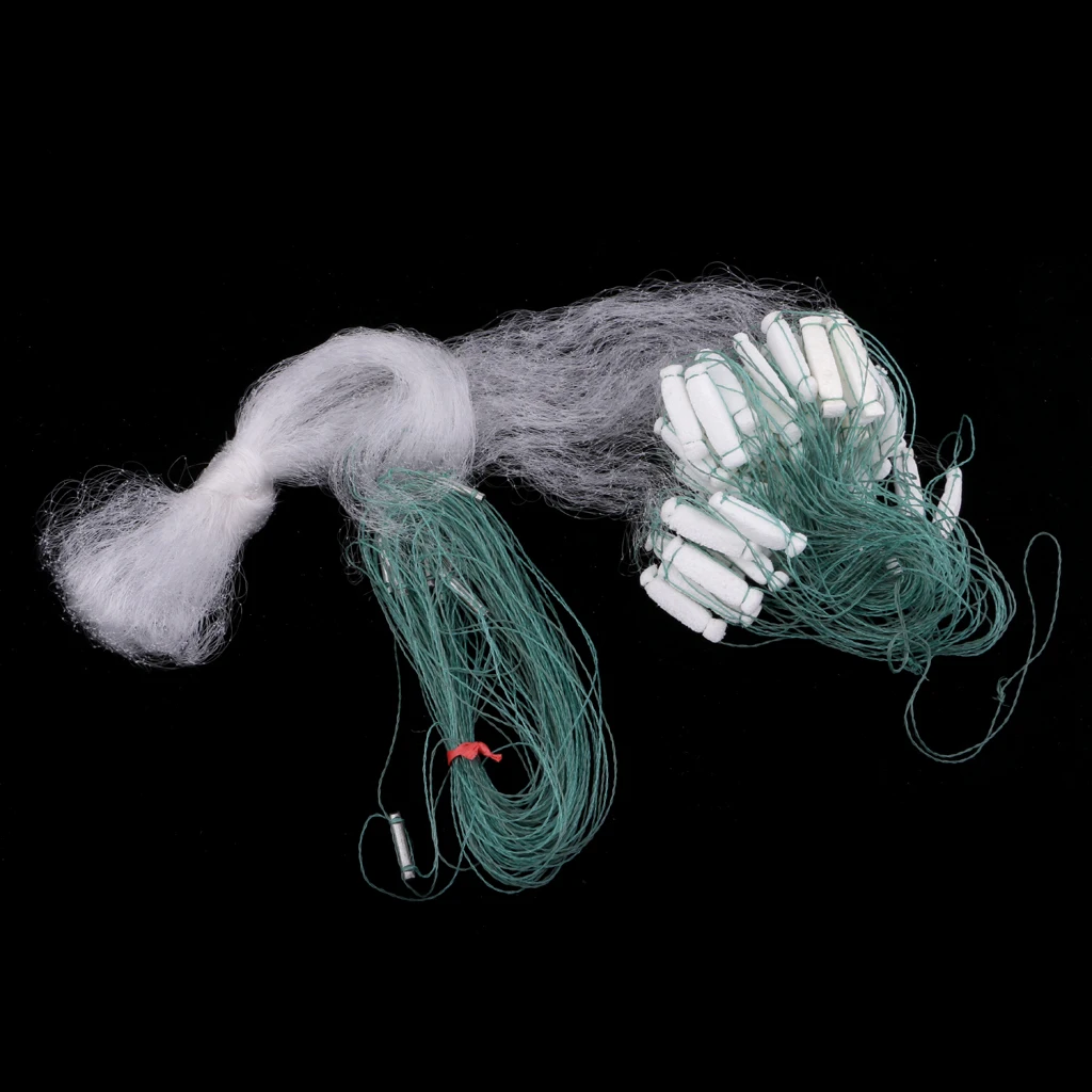 2pcs/lot Fishing Nets Mesh Nylon Monofilament Gill Accessory Float Fish Trap Saltwater Freshwater Net 15m 8m