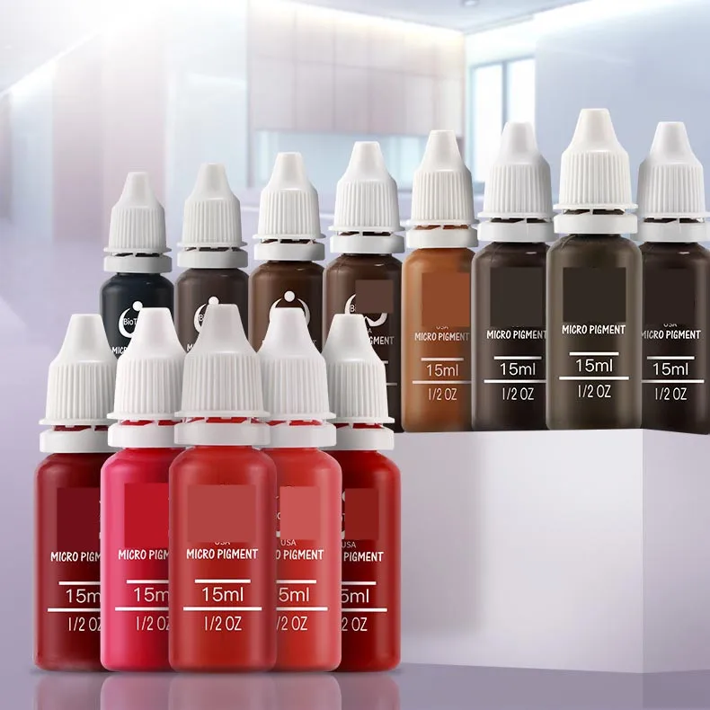 

Hot 1/2 OZ Tattoo Ink Pigment for Permanent Makeup Eyebrow Eyeliner Lip Body Tattoo Art (23 Colors for Choosing) Beauty tools