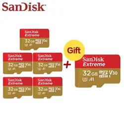 5 + 1 карты памяти SanDisk 32 ГБ A1 Micro SD карты высокой Скорость U3 64 ГБ 128 ГБ A2 4 К UHS-I V30 Extreme TF карты карта памяти MicroSD