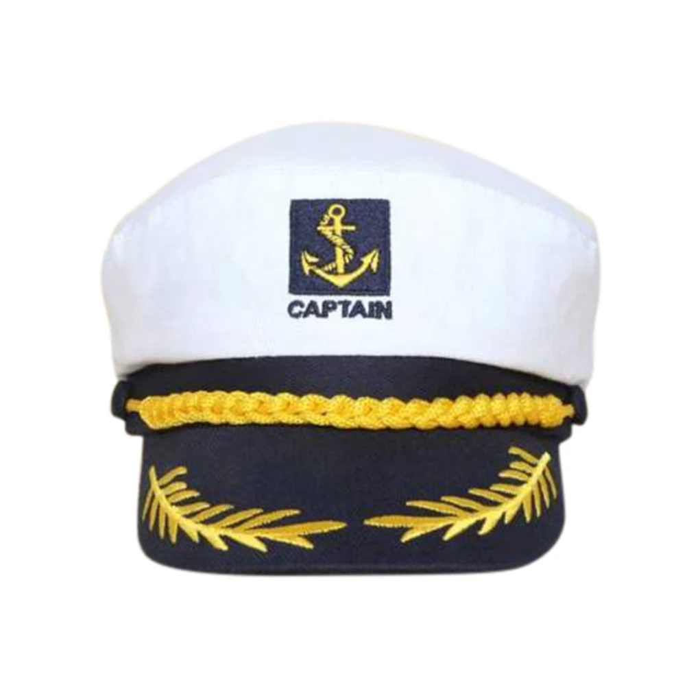 1PC White Hats Yacht Captain Navy 