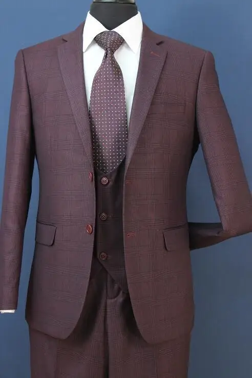 color as photo Смокинги Костюмы мужской свадебный костюм Slim Fit деловой костюм жениха набор костюмов смокинг для мужчин(пиджак+ брюки+ жилет - Цвет: color as photo