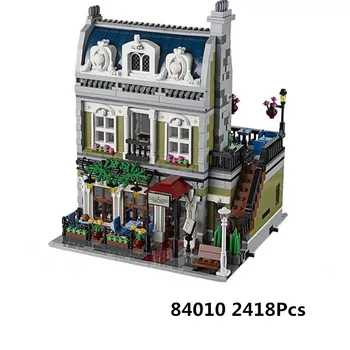 

84010(15010) City Street Compatible With Lepinging 10243 Parisian Restaurant Set Building Model Kits Blocks Toys Christmas Gifts