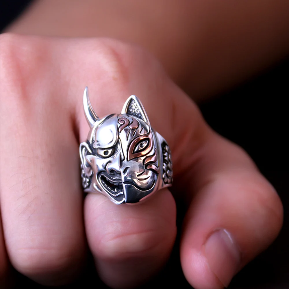 EVBEA Hannya кольцо японской мифологии лисы Bijoux большие регулируемые кольца с