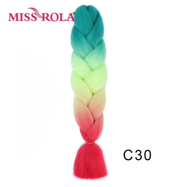 New Colors Synthetic Glowing Hair Twist Braids Ombre Color For white Women Braiding Hair Extensions Jumbo Braids KaneKalon Hair C30