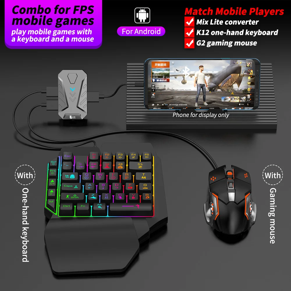 Mix Lite Pubg Mobile Phone Gamepad Converter Controller Adapter For  Keyboard Mouse Playing Game At Android Phones Call Of Duty - Gamepads -  AliExpress
