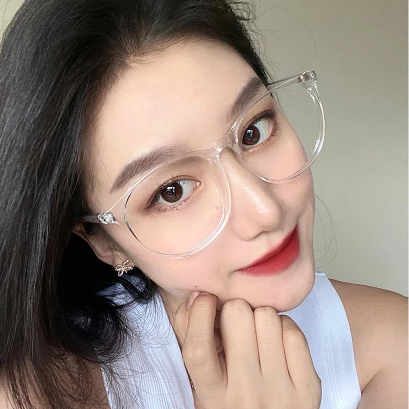 JIFANPAUL 2021 new anti-blue light flat mirror trendy rice nail glasses frame men and women round luxury shades vintage glasses