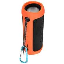 Силиконовый защитный чехол из кожи с карабином для флип 5 bluetooth-динамиков