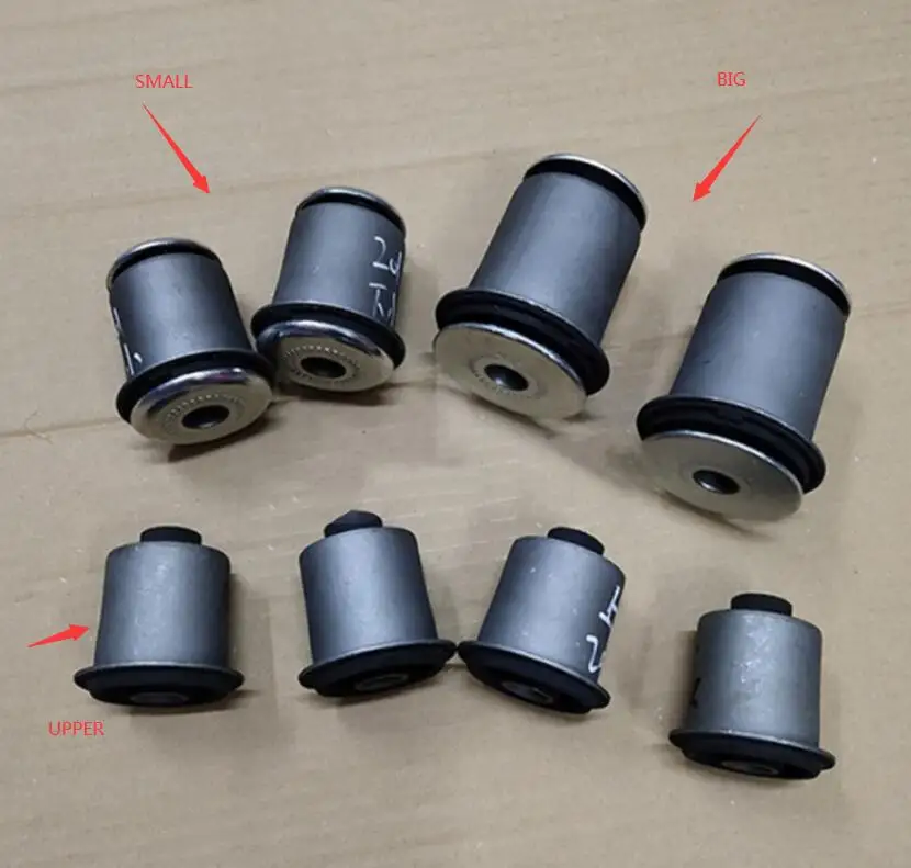 8pcs Upper swing arm bushing Lower arm rubber sleeve Lower suspension