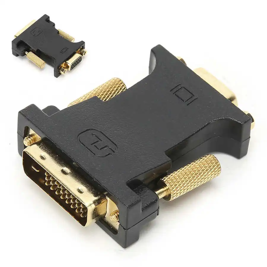 E0401 DVI I 24 + 1 Male to VGA Женский двухканальный с чипом адаптер GPU для отображения