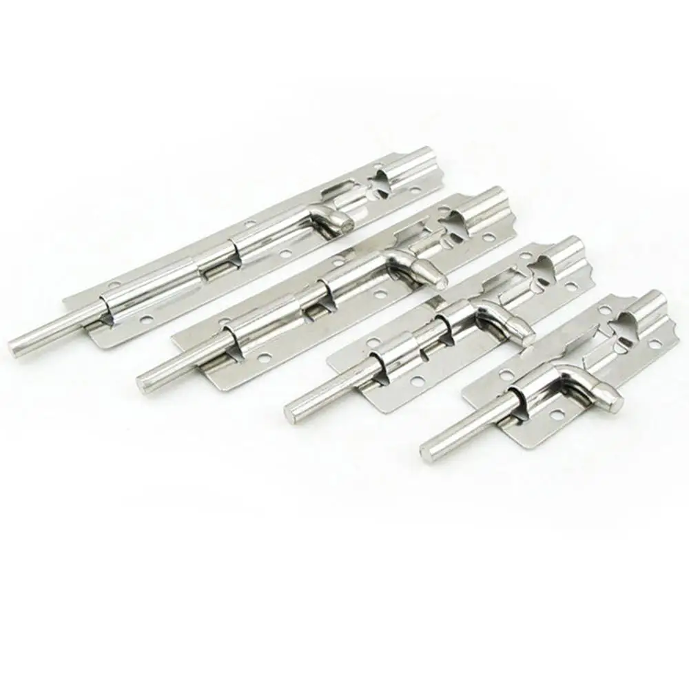 2 Pack Door Bolt for Wooden Gates Stainless Steel Door Bolts, Lock Sliding Bolts for Indoor and Outdoor 4 Inch, with Screws