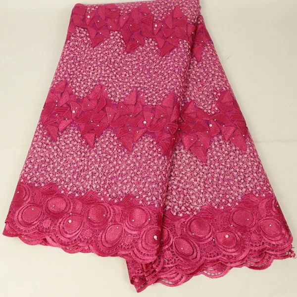 rose red Новейшая французская нигерийская кружевная ткань высокого качества вышитый тюль Африканские кружева ткань с камнями для свадьбы вуаль кружева - Цвет: rose red