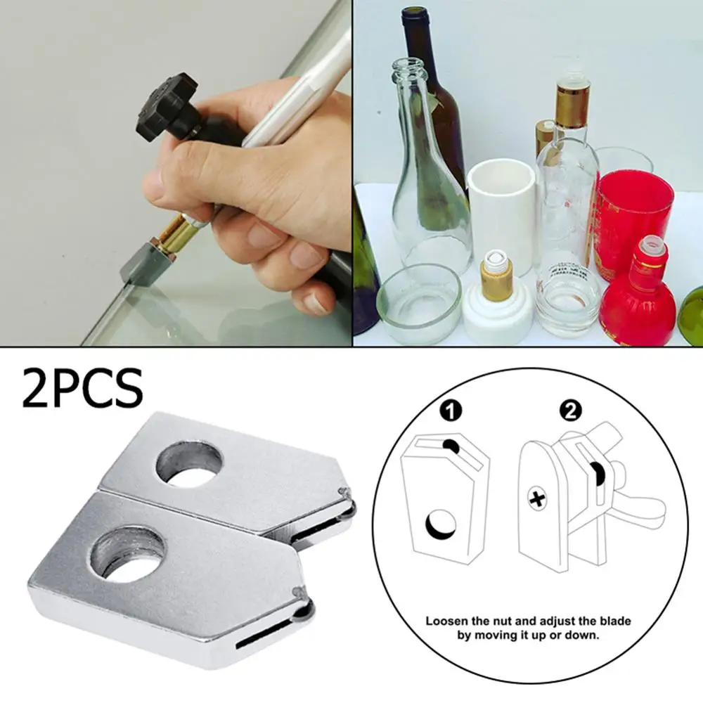 JGZUI 2pcs/set Wine Bottle Cutting Tools Replacement Cutting Head For Glass Bottle Cutter Tool