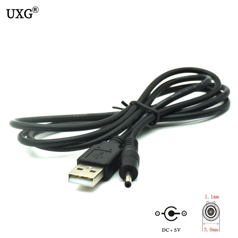 USB Male to DC 3.0mm 3.0x1.1mm plug connector 5v 2A charger power cable for huawei mediapad 7 Ideos S7 S7-Slim 301U S7-301